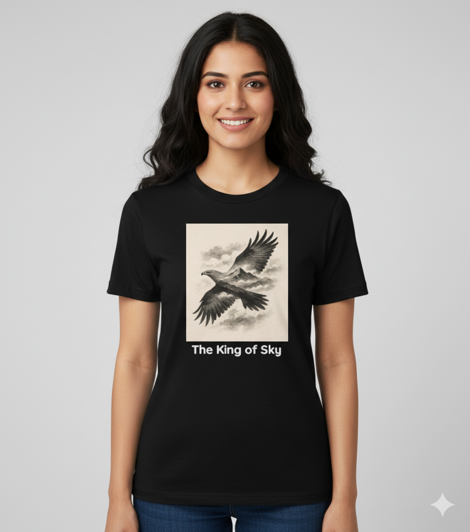 The King of Sky – Premium Eagle Graphic T-Shirt