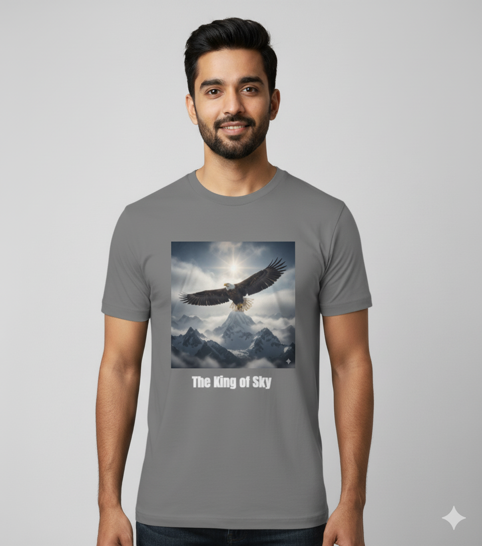 The King of Sky : Premium Eagle Graphic T-Shirt